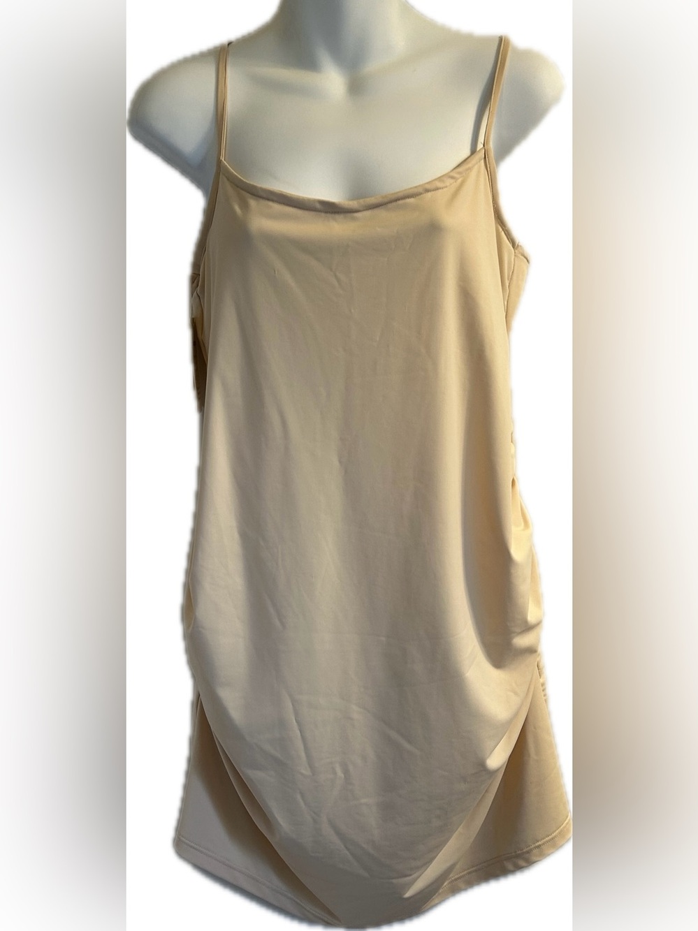 Sleek Maternity Nude Slip Dress Cami - Picture 5 of 7